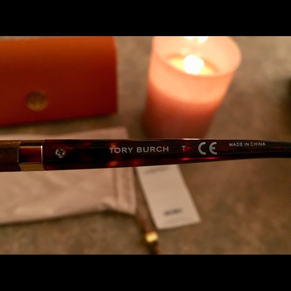 Tory Burch Blue Wood Stemmed Sunglasses w/Case - Picture 7 of 8